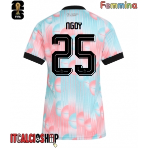 Belgio Nathan Ngoy #25 Seconda Maglia Femmina Mondiali 2026 Manica Corta